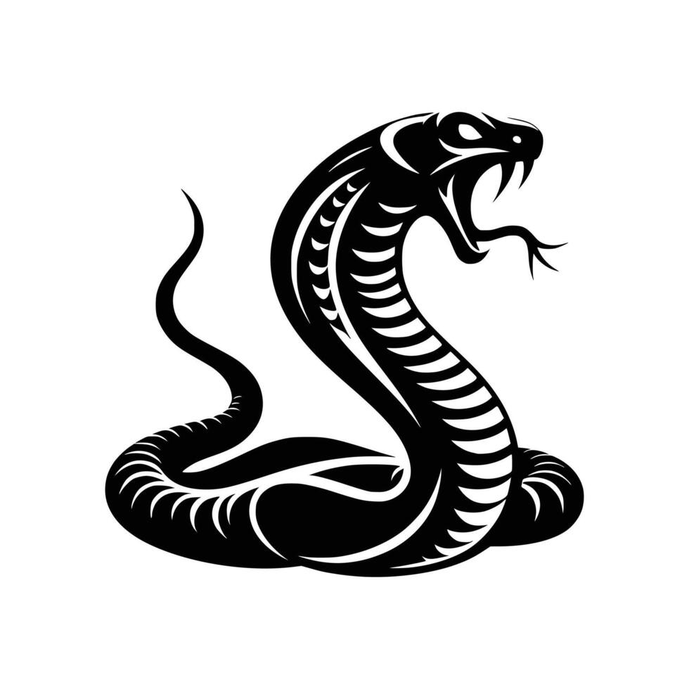 Dynamic Elegance King Cobra Logo Ideal for Business, Sport, and Game Companies vector