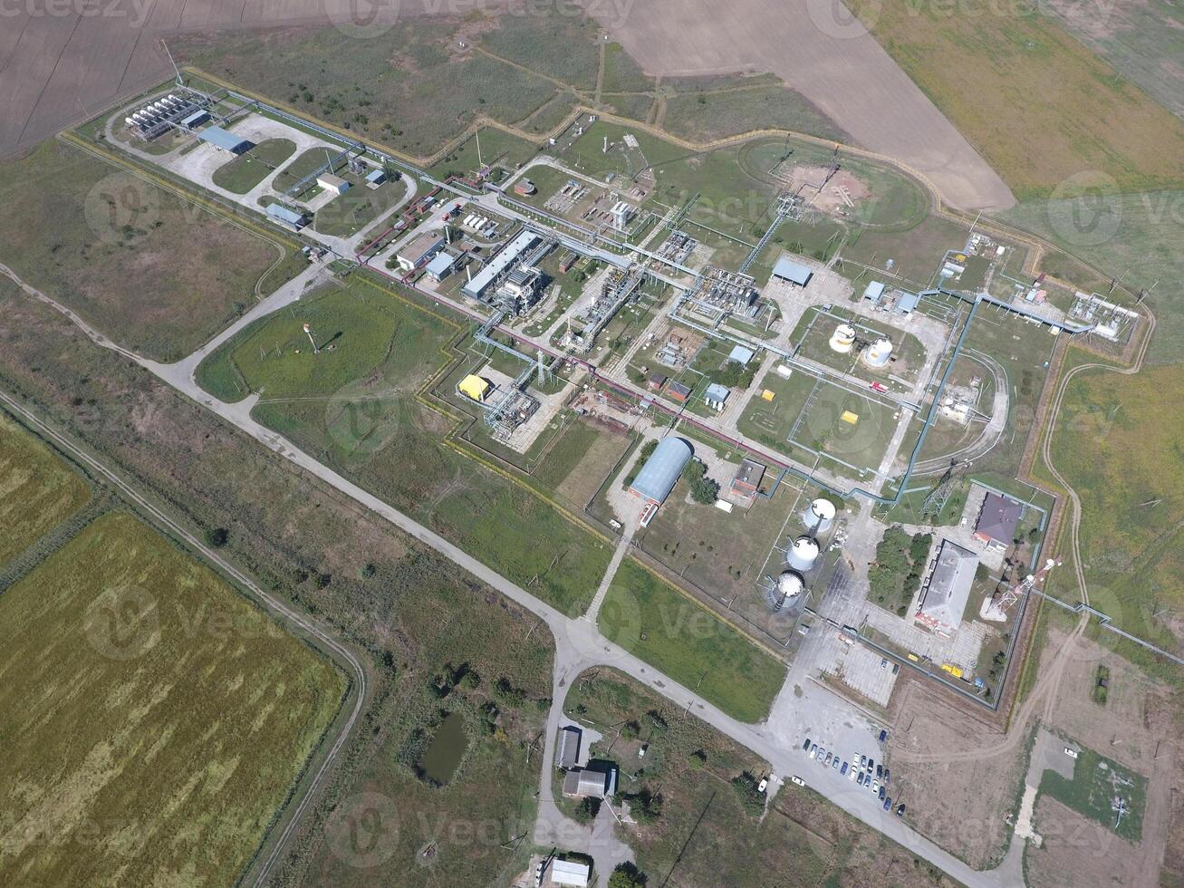 The separation system, top view. Aerophotographing station separation and dehydration. photo