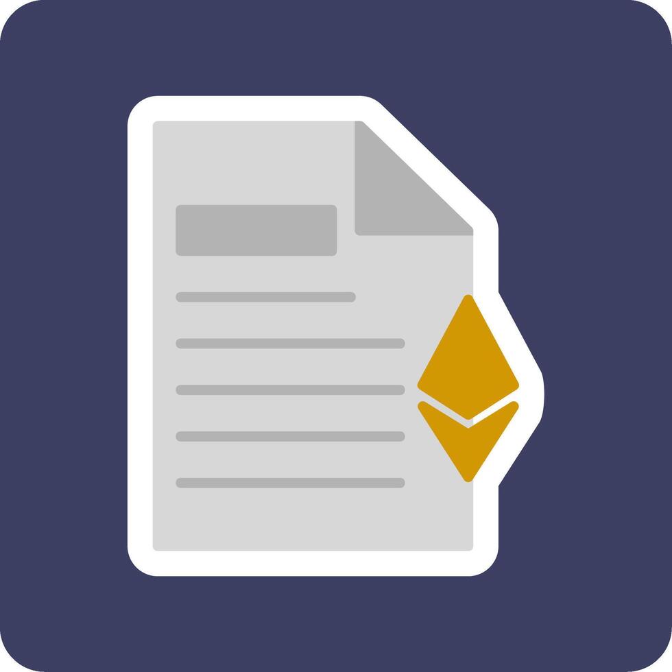 Ethereum Document Vector Icon