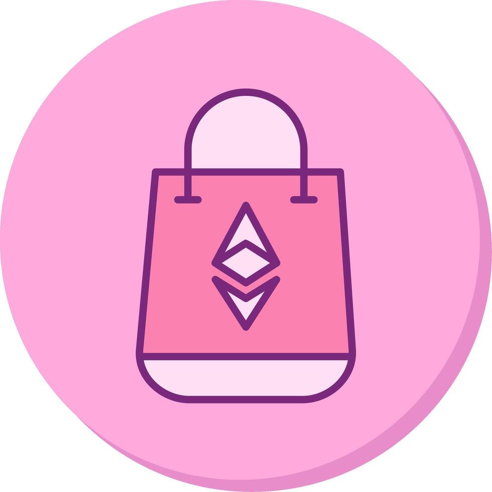 icono de vector de bolsa de compras