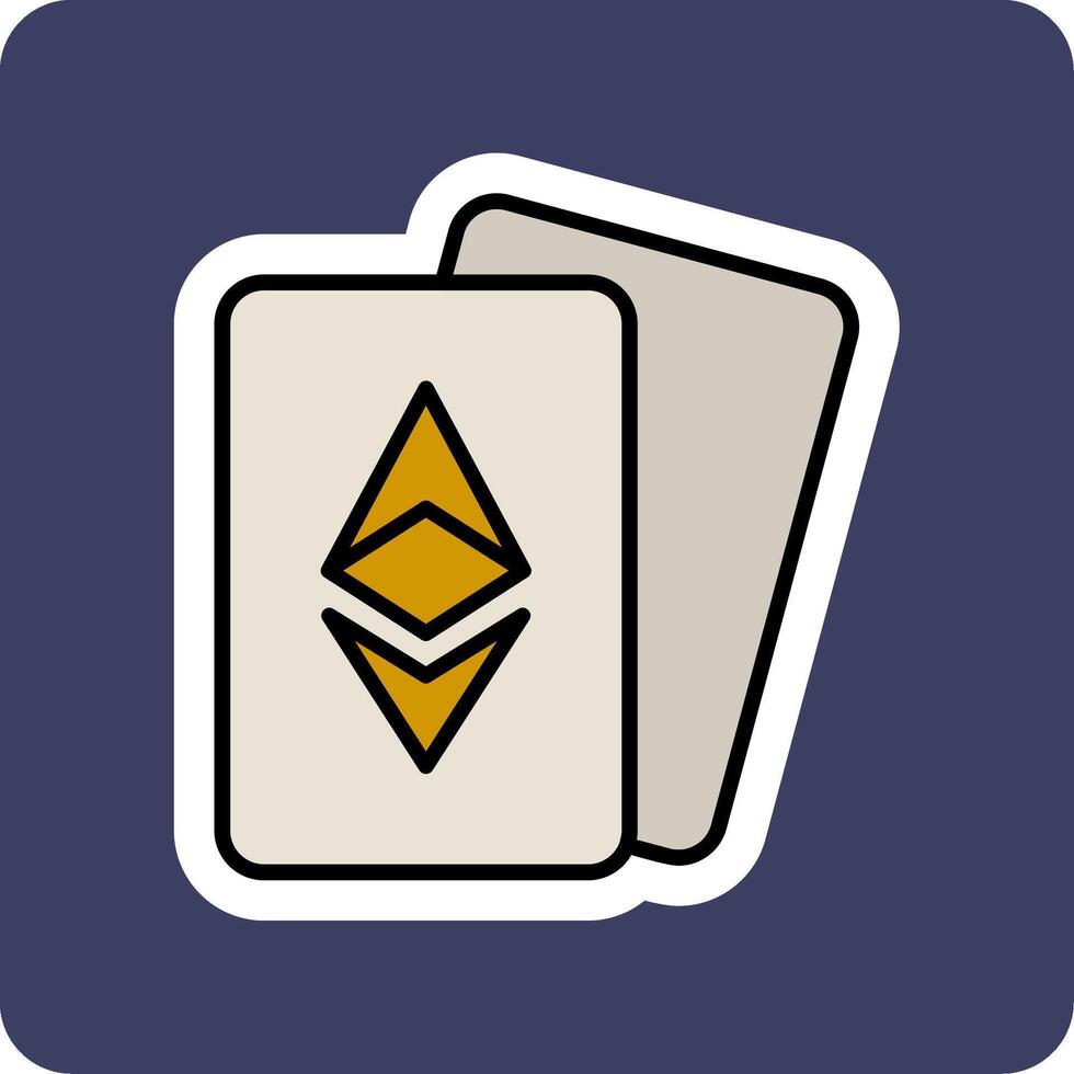 Ethereum Cards Vector Icon