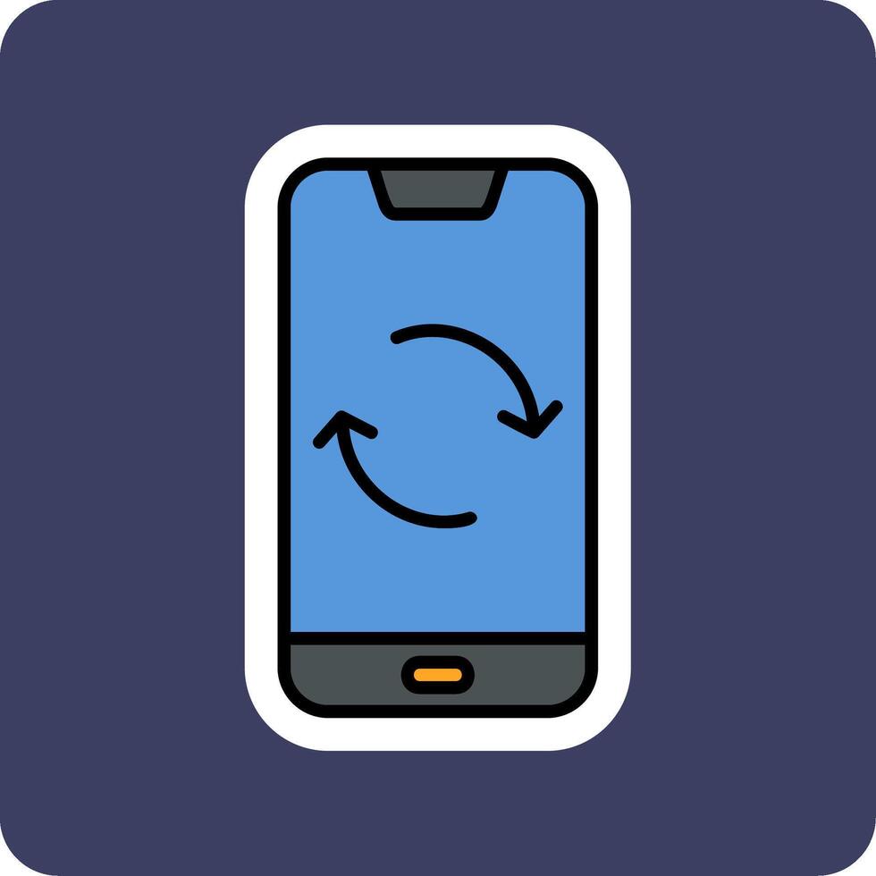 Smartphone Data Sync Vector Icon