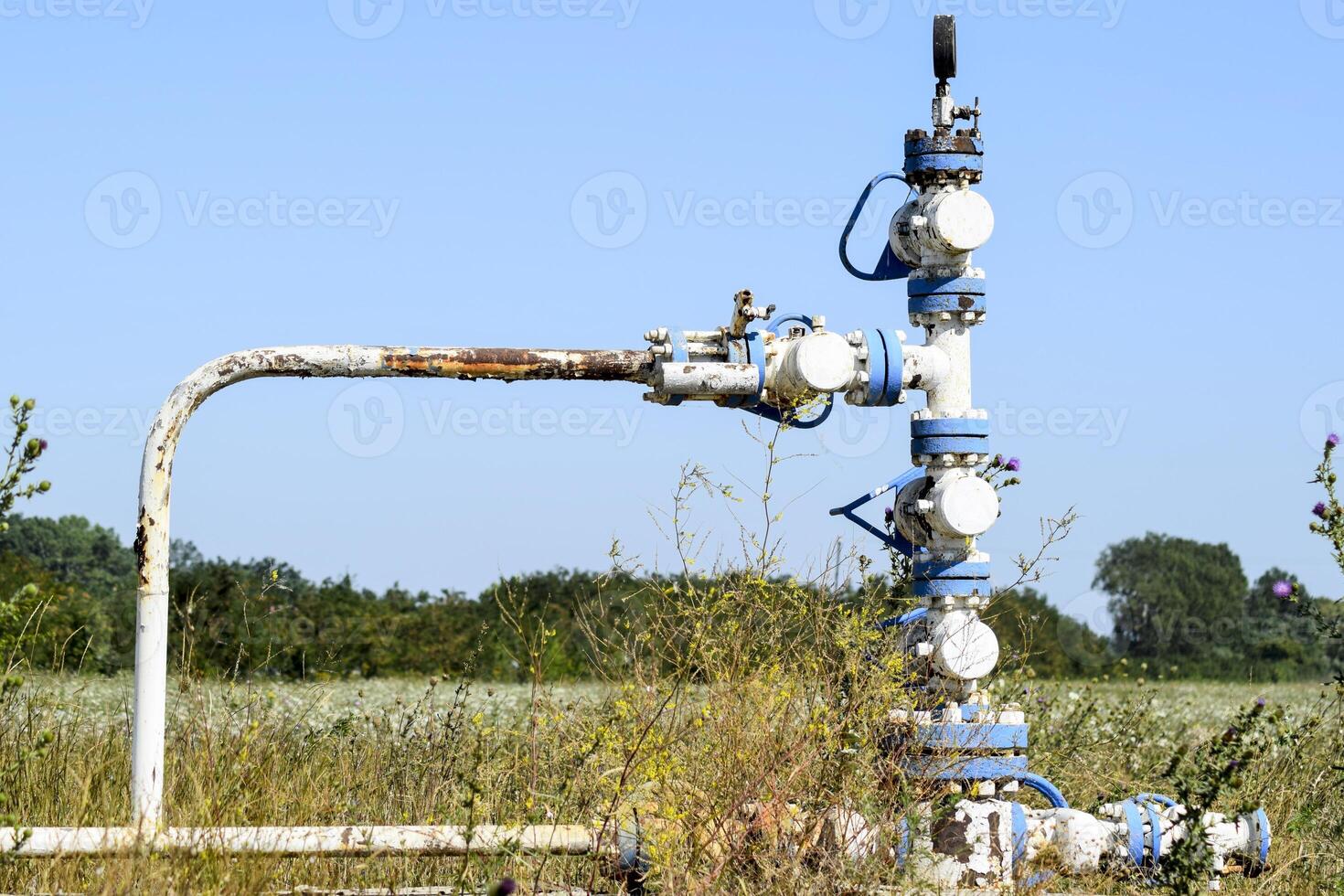 Well for water injection into the reservoir. Maintaining reservoir pressure. Oil production. Well for maintenance of reservoir pressure photo