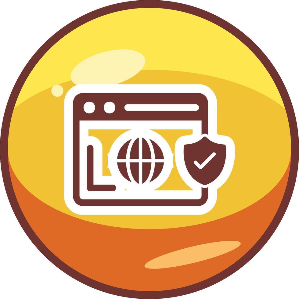Secure  Browser Vector Icon