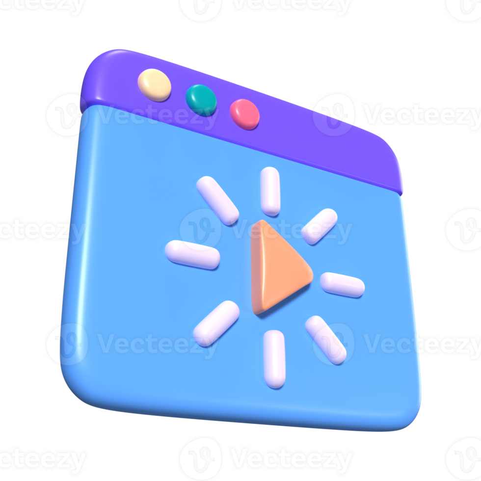 Video Buffering 3D Illustration Icon png