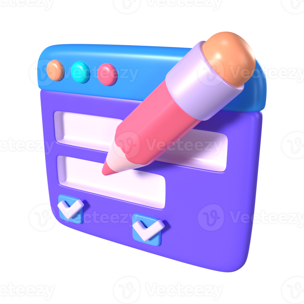 E-Form 3D Illustration Icon png