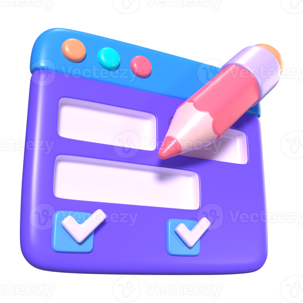 E-Form 3D Illustration Icon png