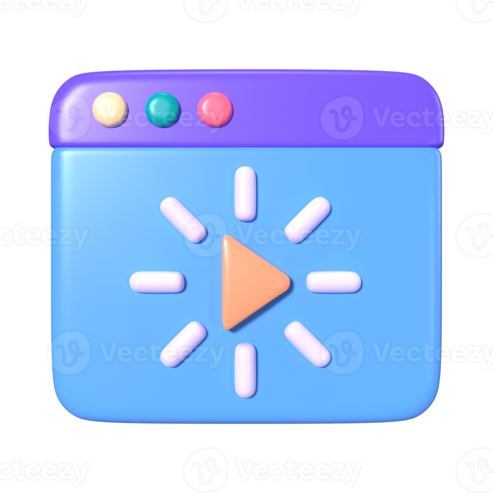 Video Buffering 3D Illustration Icon png