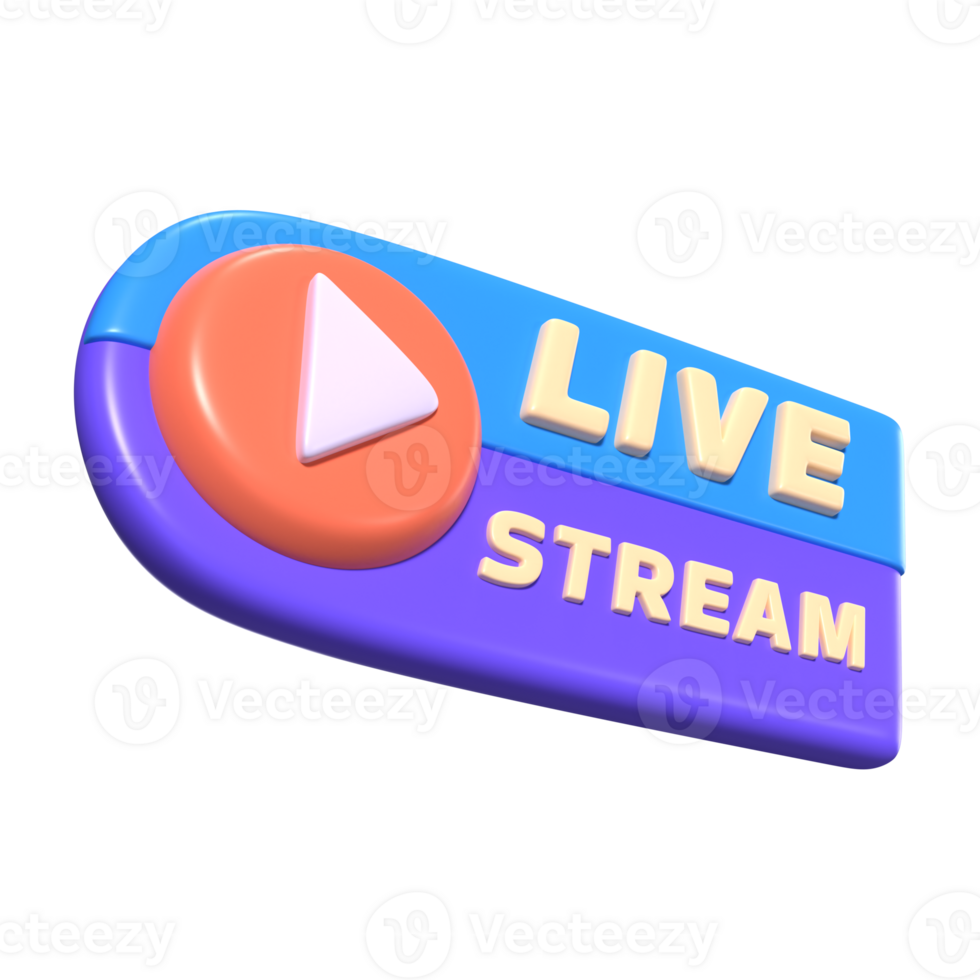 Live Streaming 3D Illustration Icon png