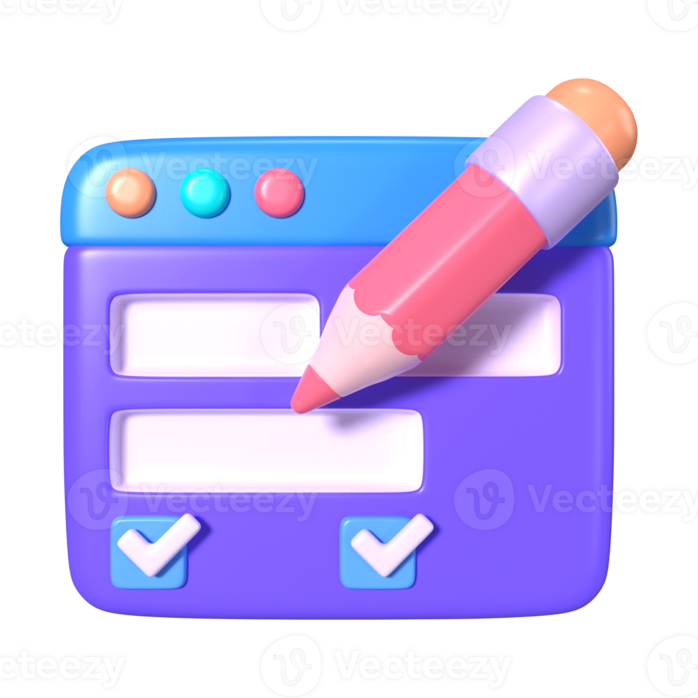 E-Form 3D Illustration Icon png