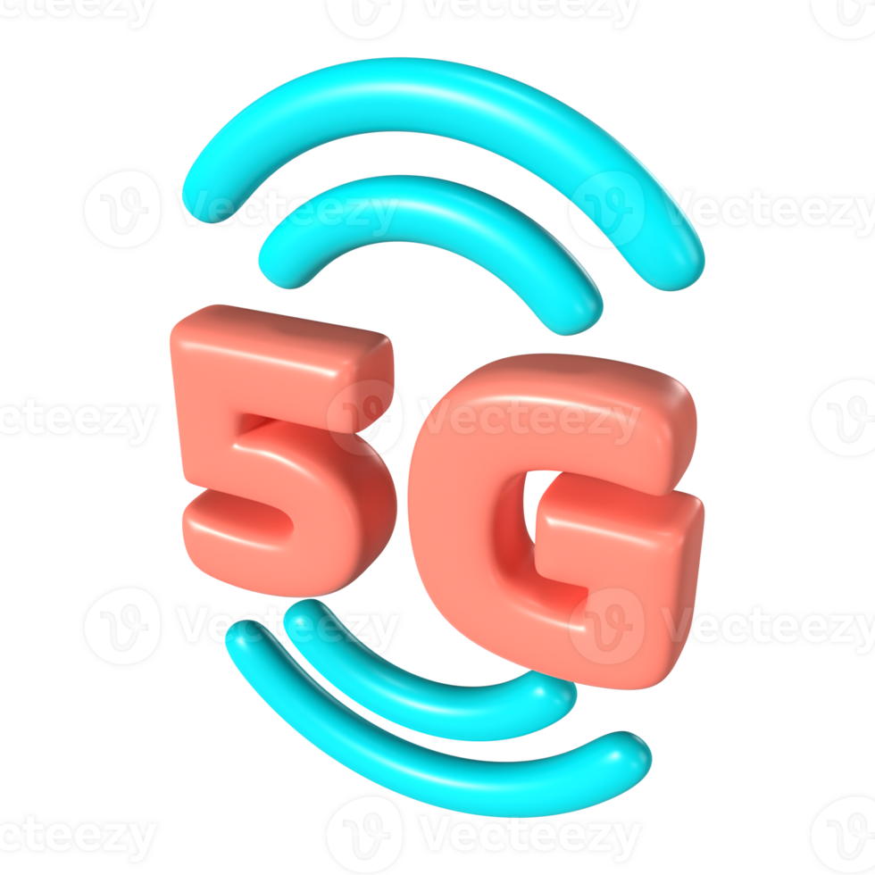5G 3D Illustration Icon png