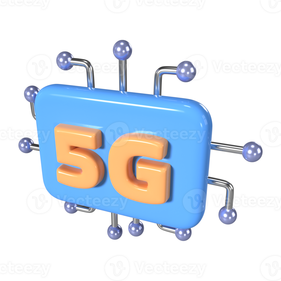 5G 3D Illustration Icon png
