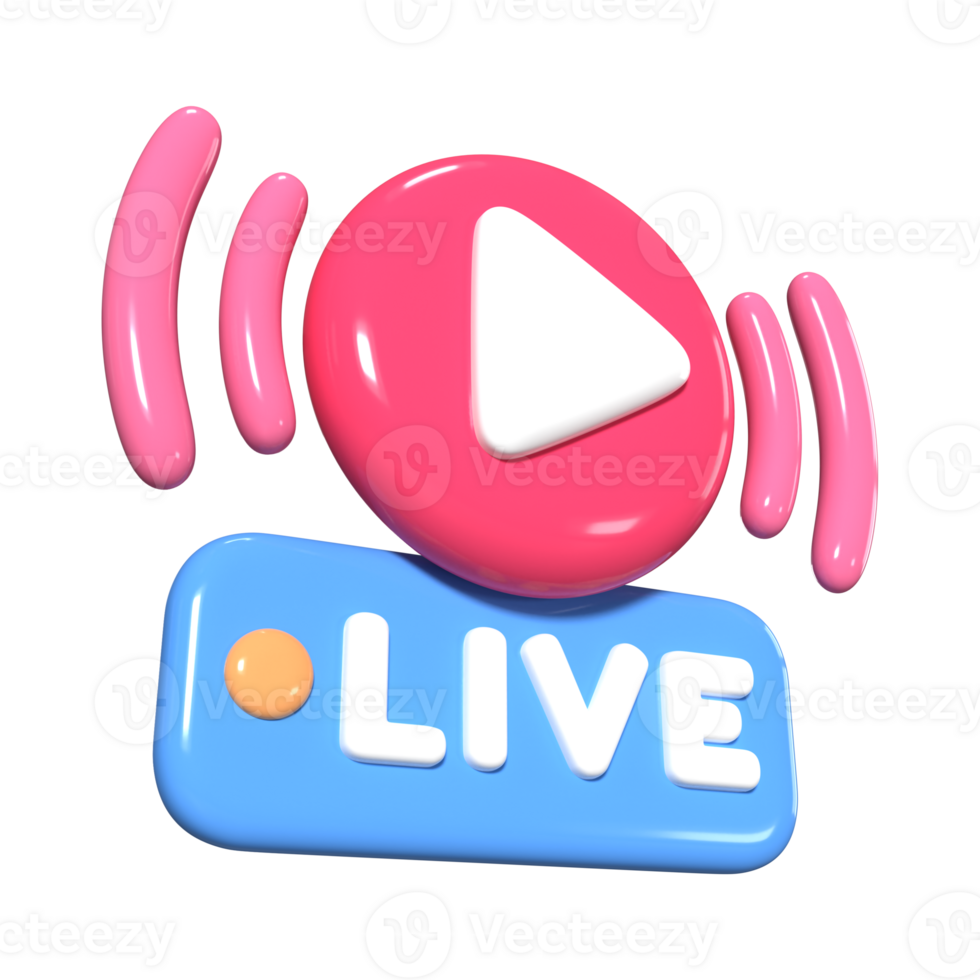 Live Streaming 3D Illustration Icon png