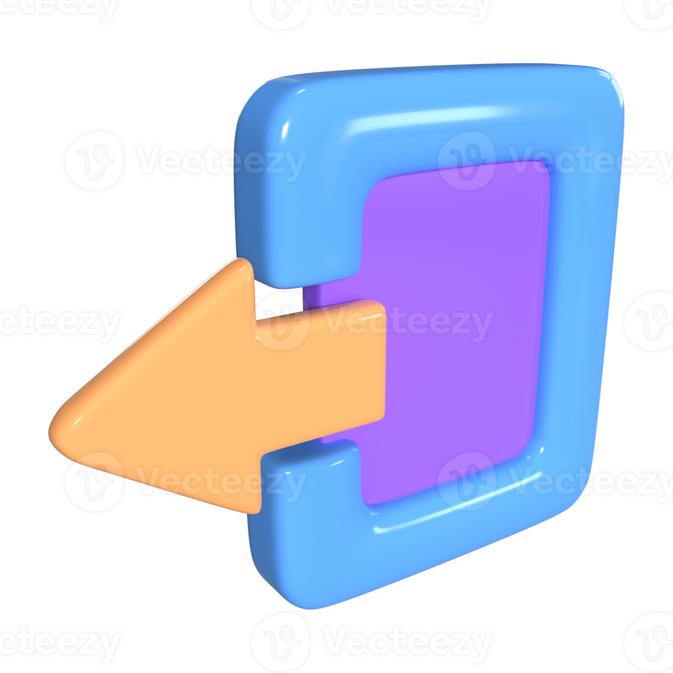 Logout 3D Illustration Icon png