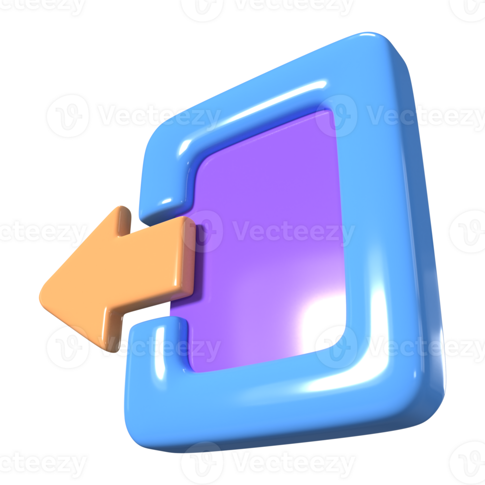 Ausloggen 3d Illustration Symbol png