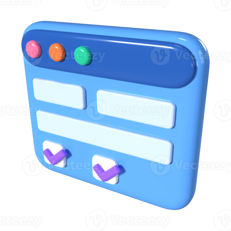 E-Form 3D Illustration Icon png