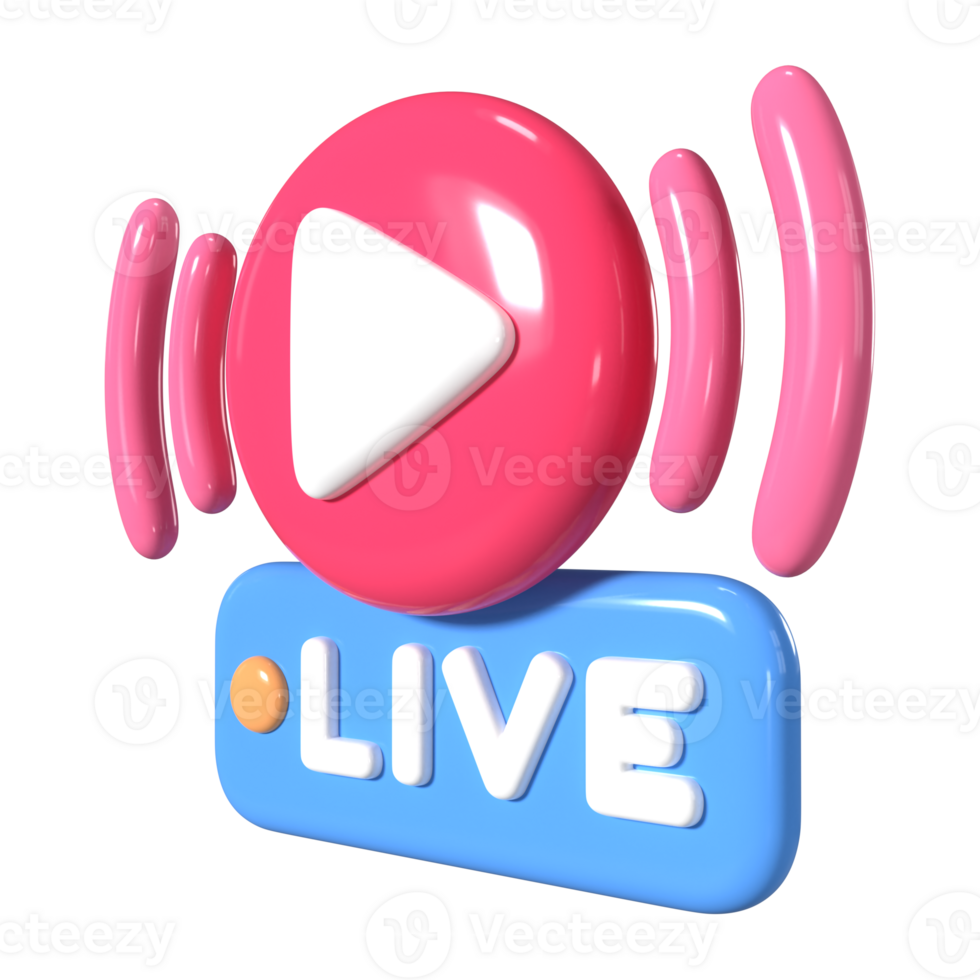 Live Streaming 3D Illustration Icon png