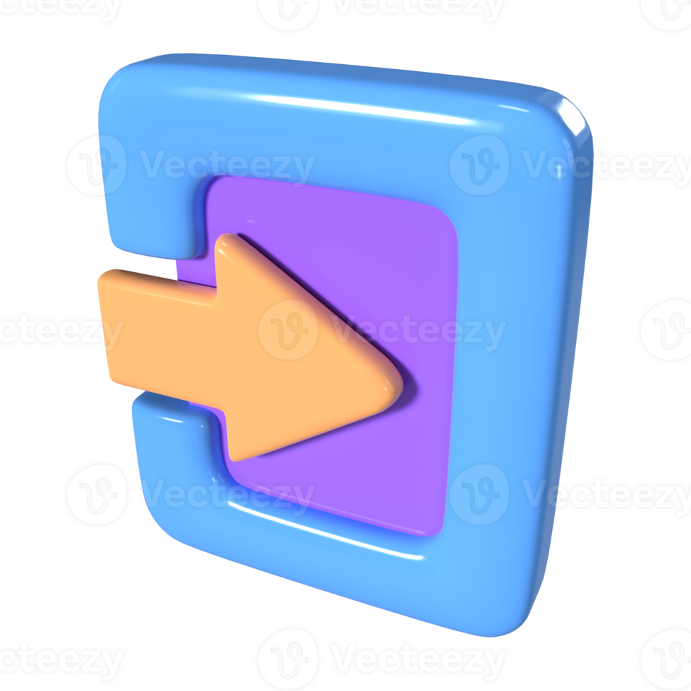 Login 3D Illustration Icon png