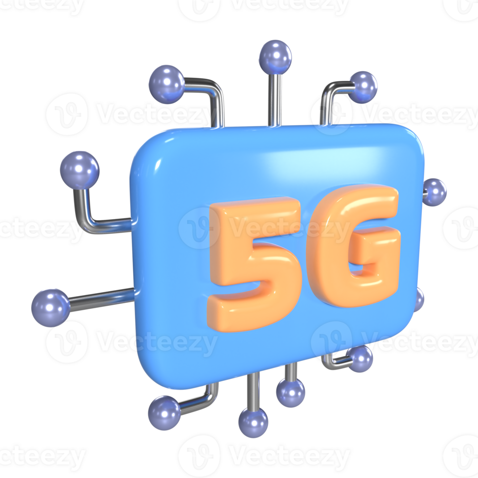 5G 3D Illustration Icon png