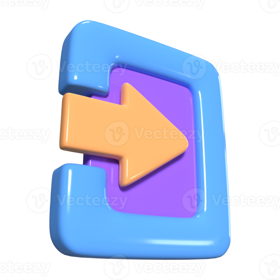 Login 3D Illustration Icon png