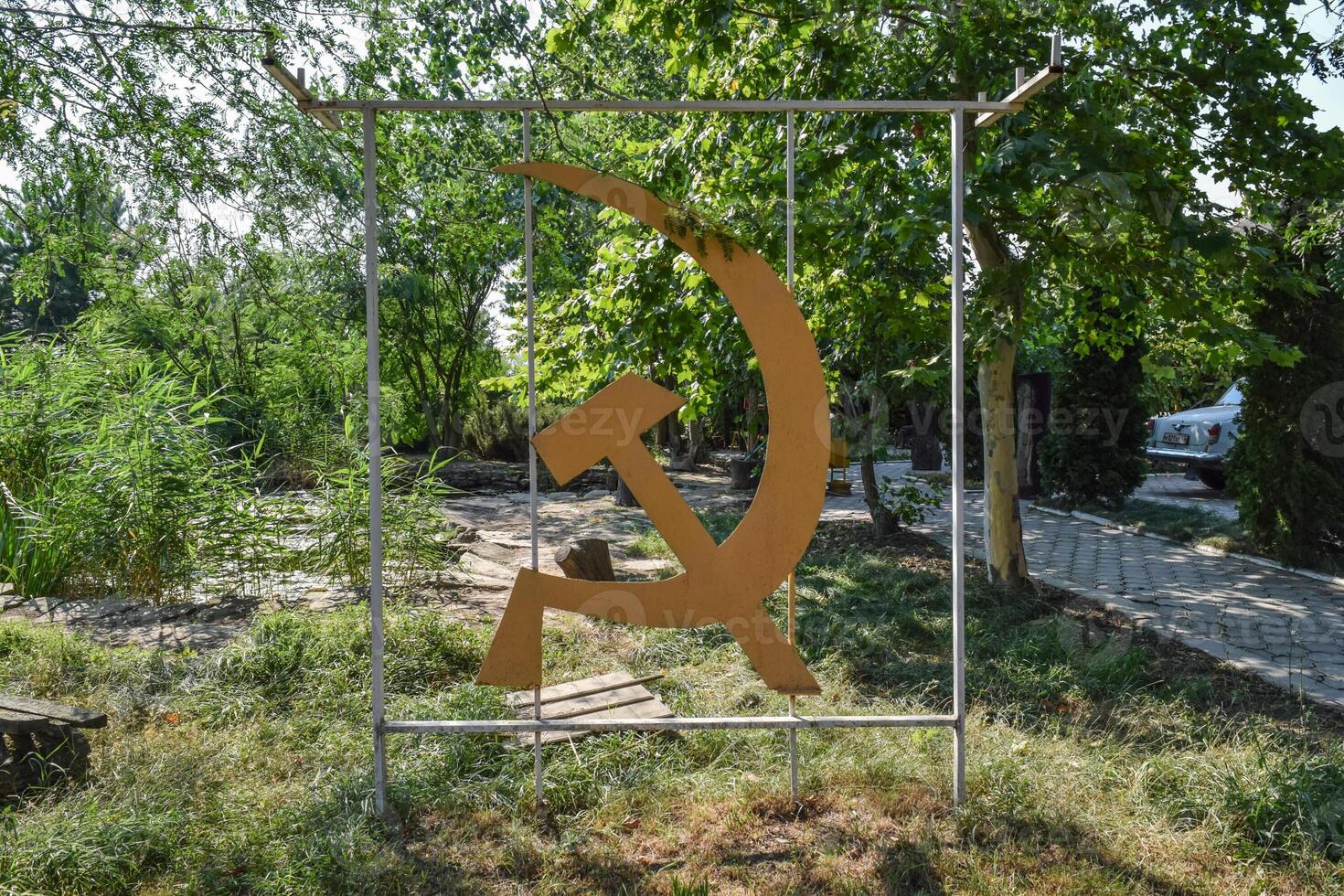 Hammer and sickle. The symbol of the Soviet era photo