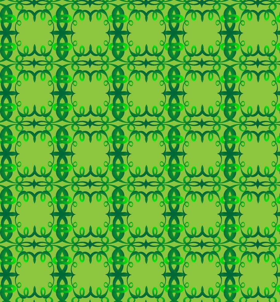 Abstract seamless pattern on green background vector