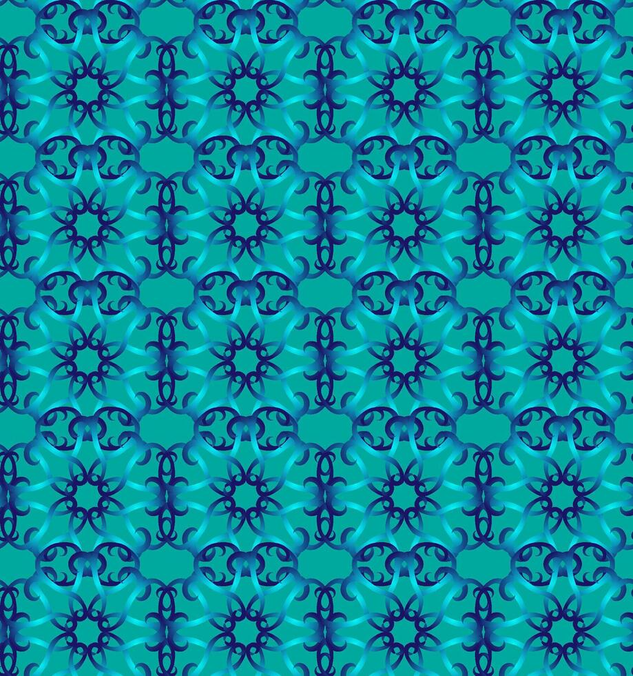 Vector monochromatic seamless texture with beautiful abstract pattern on blue backgroun