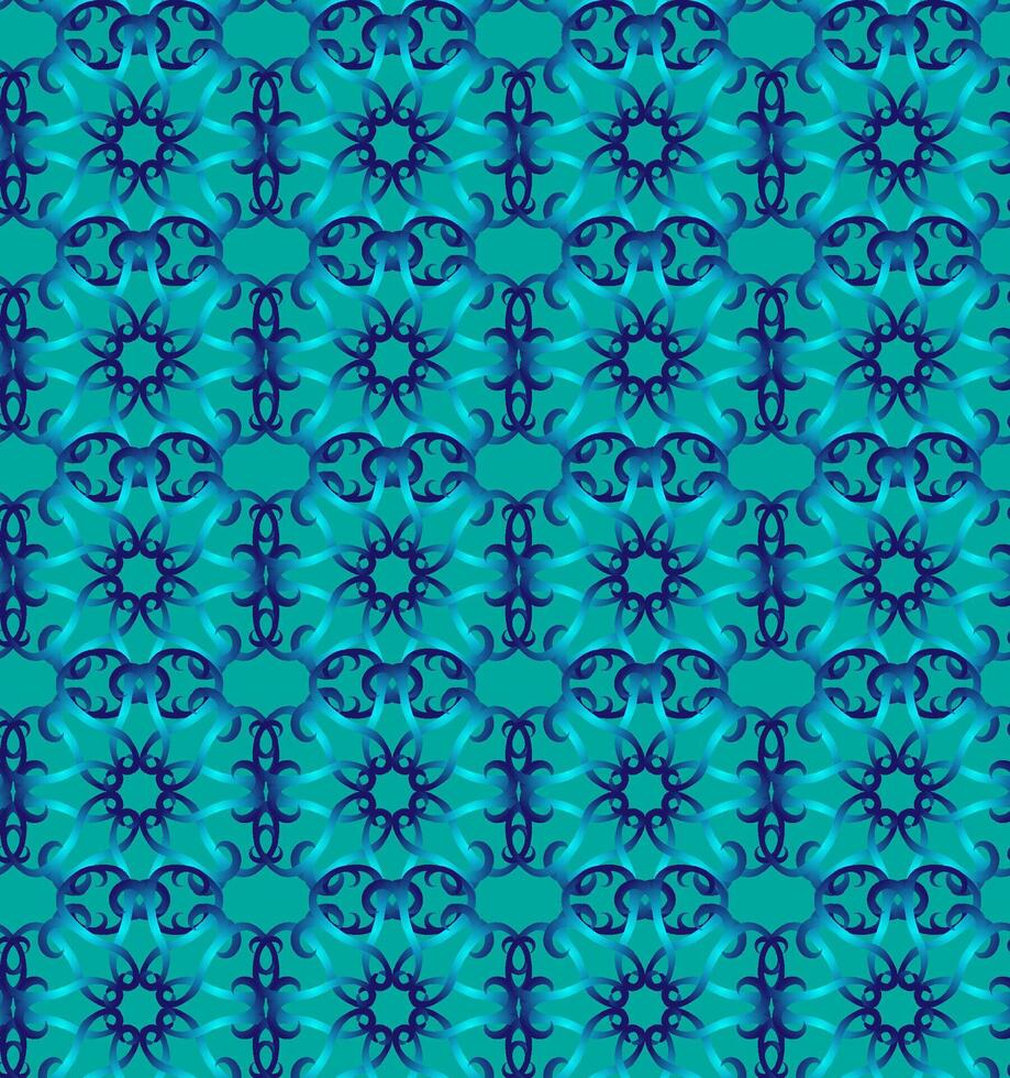 Vector monochromatic seamless texture with beautiful abstract pattern on blue backgroun