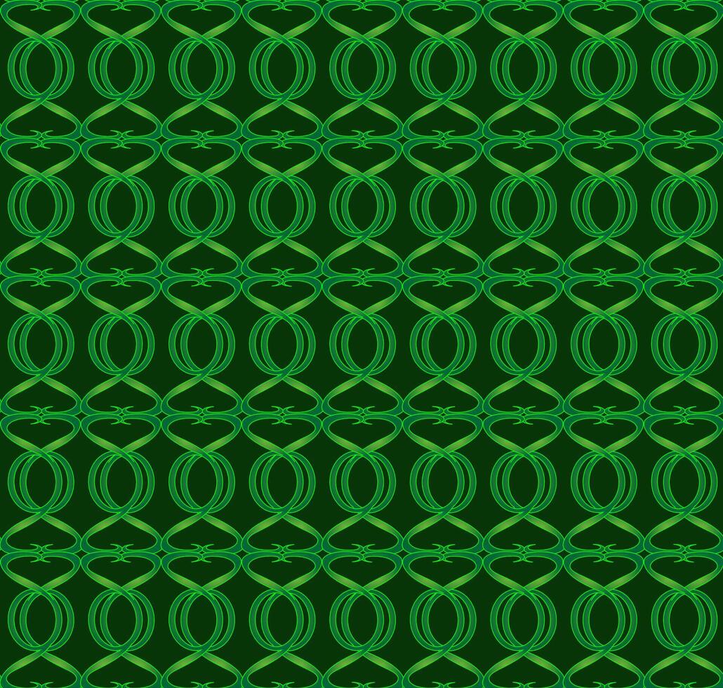 Seamless monochrome vector abstract pattern on green background