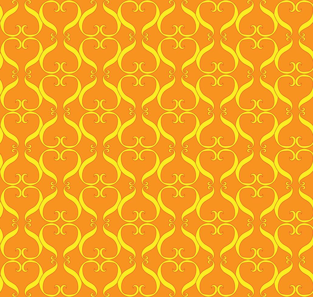 Abstract seamless monochromatic pattern on a yellow background vector