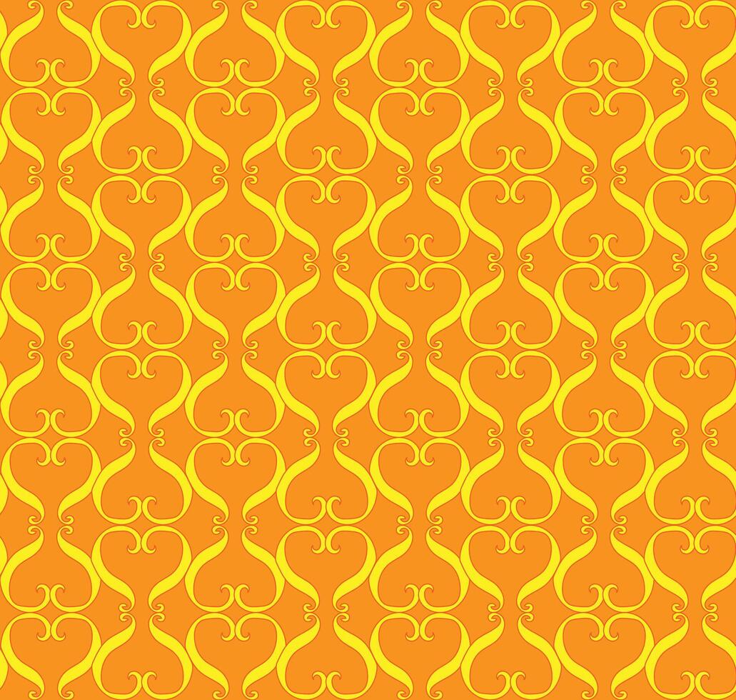 Abstract seamless monochromatic pattern on a yellow background vector