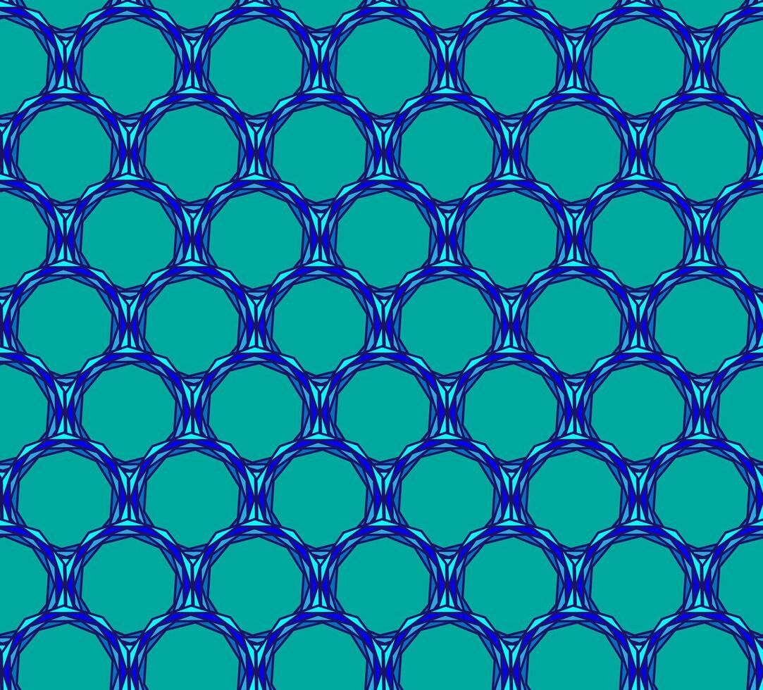 Seamless geometric abstract pattern on blue background vector