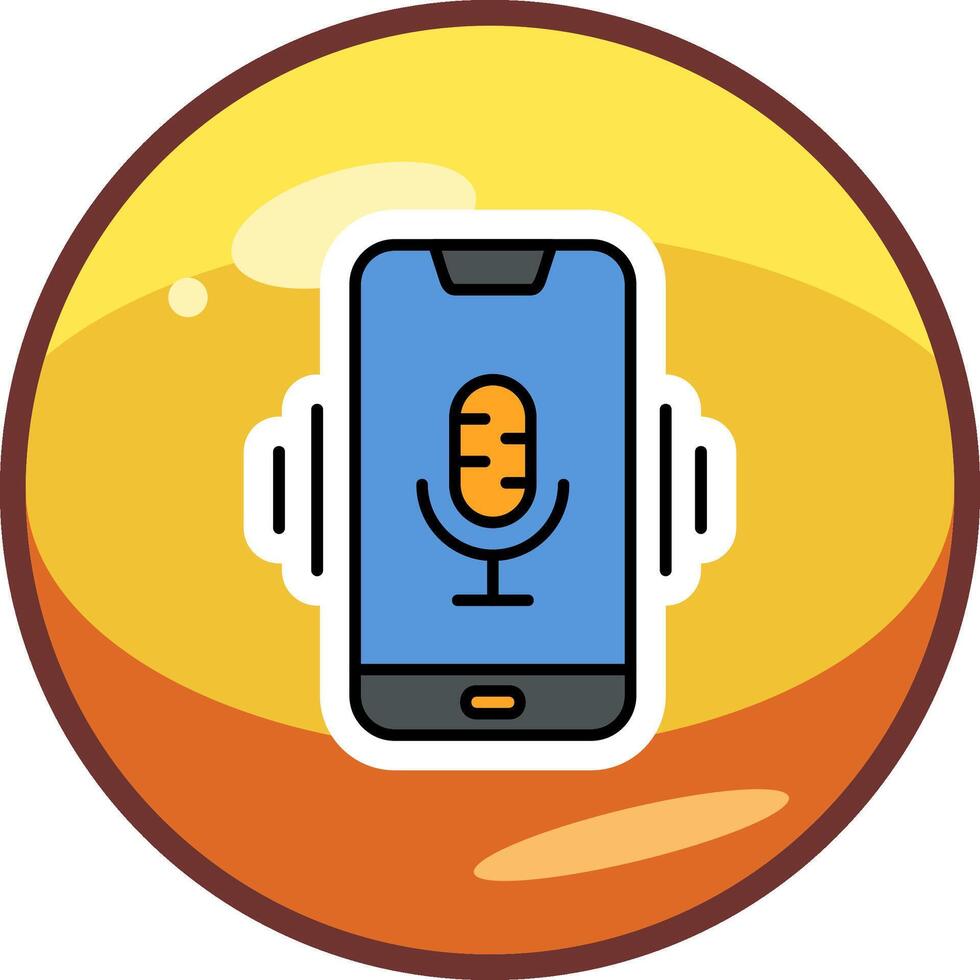 Mobile Voice Assistant Vector Icon