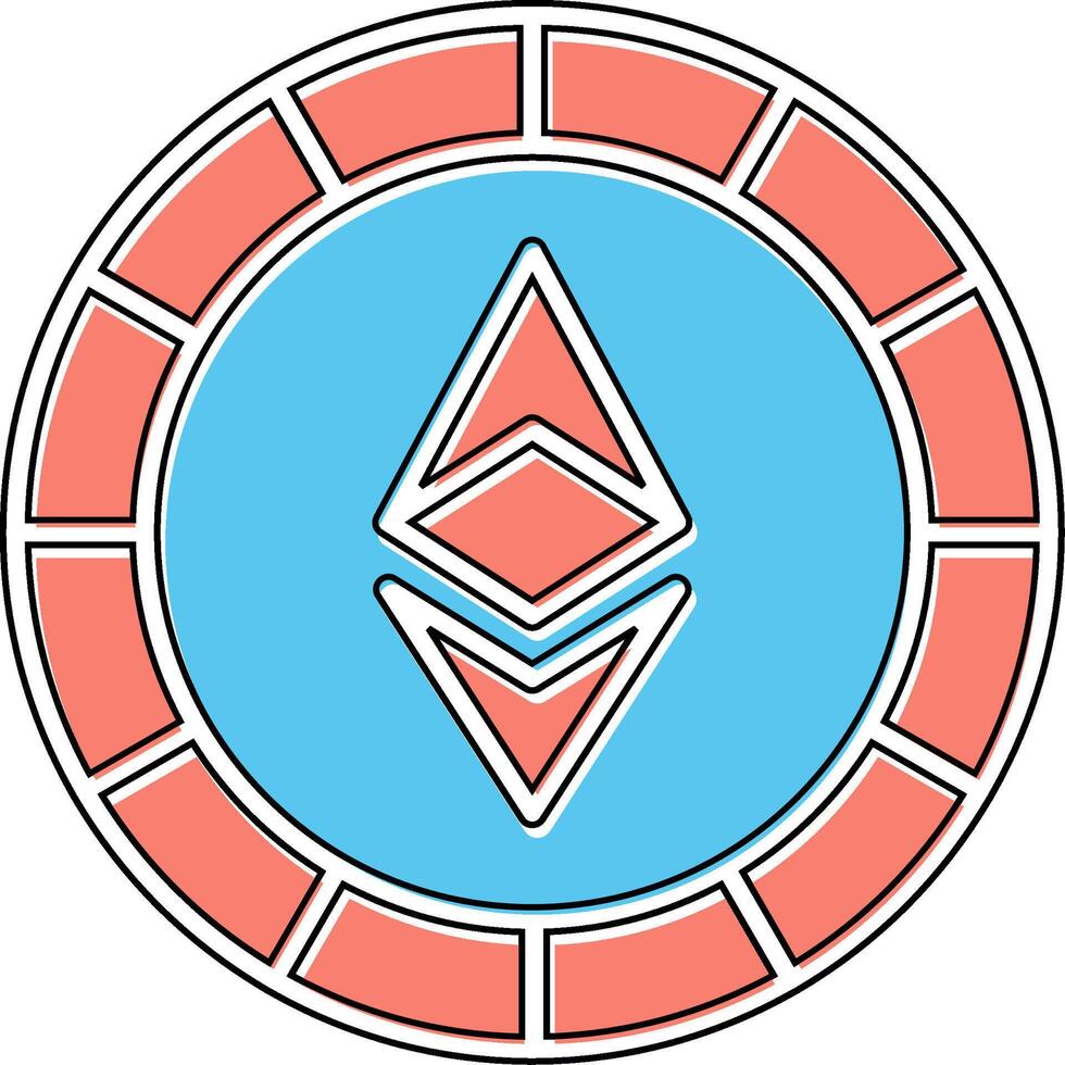 Ethiereum Coin Vector Icon