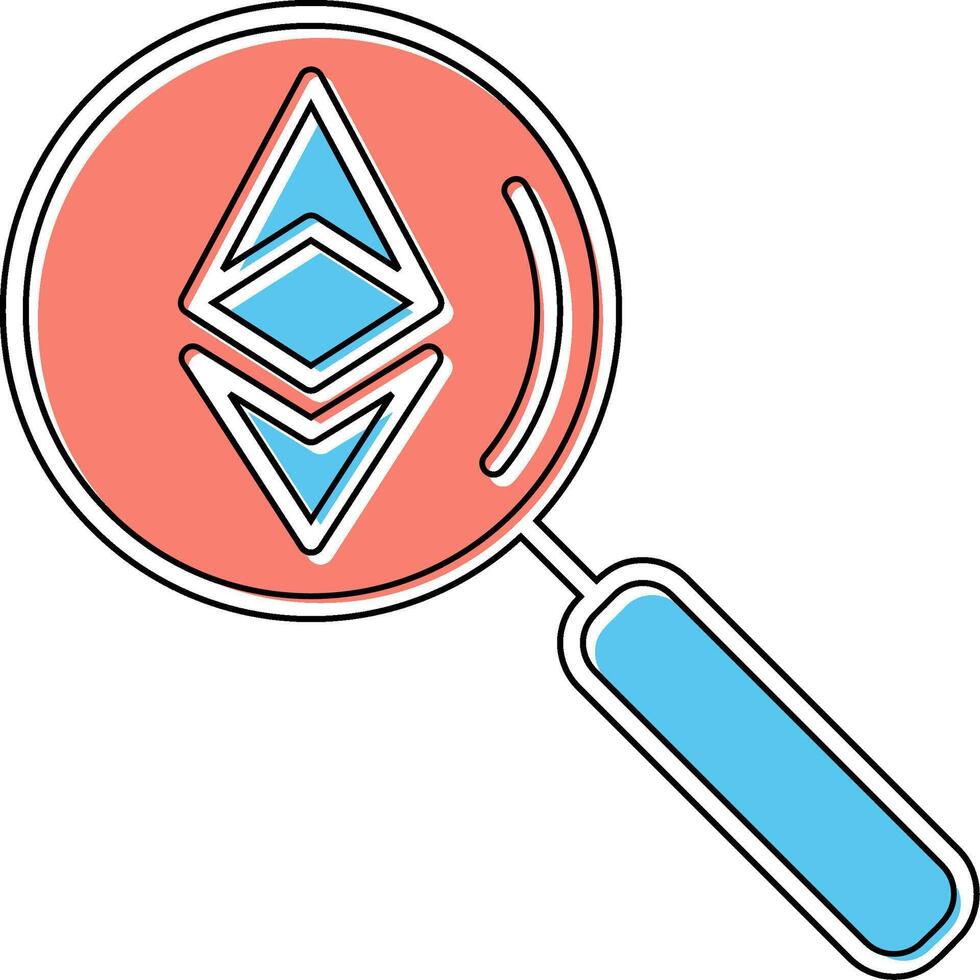 Ethereum Search Vector Icon