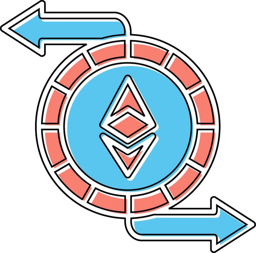 Ethereum Exchange Vector Icon
