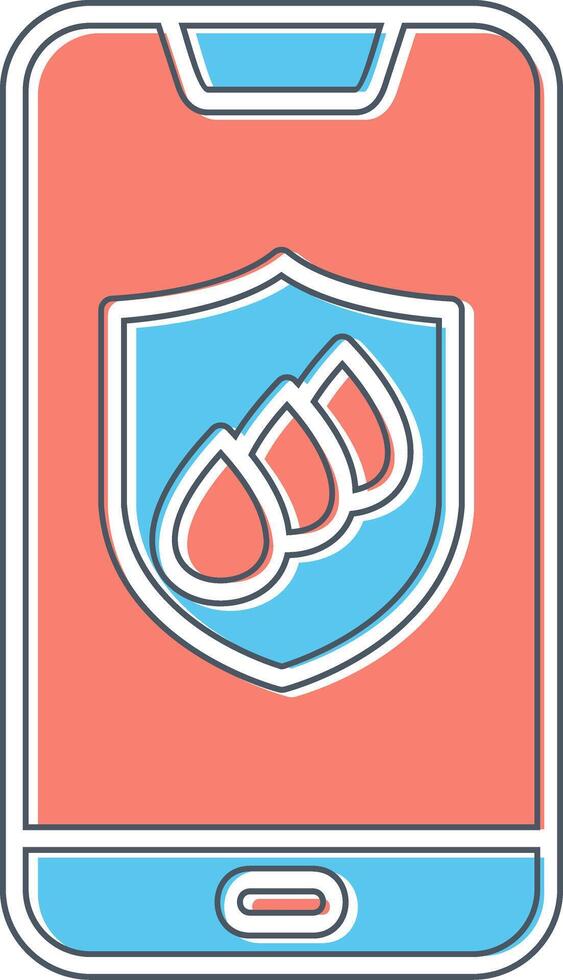 Waterproof phone Vector Icon