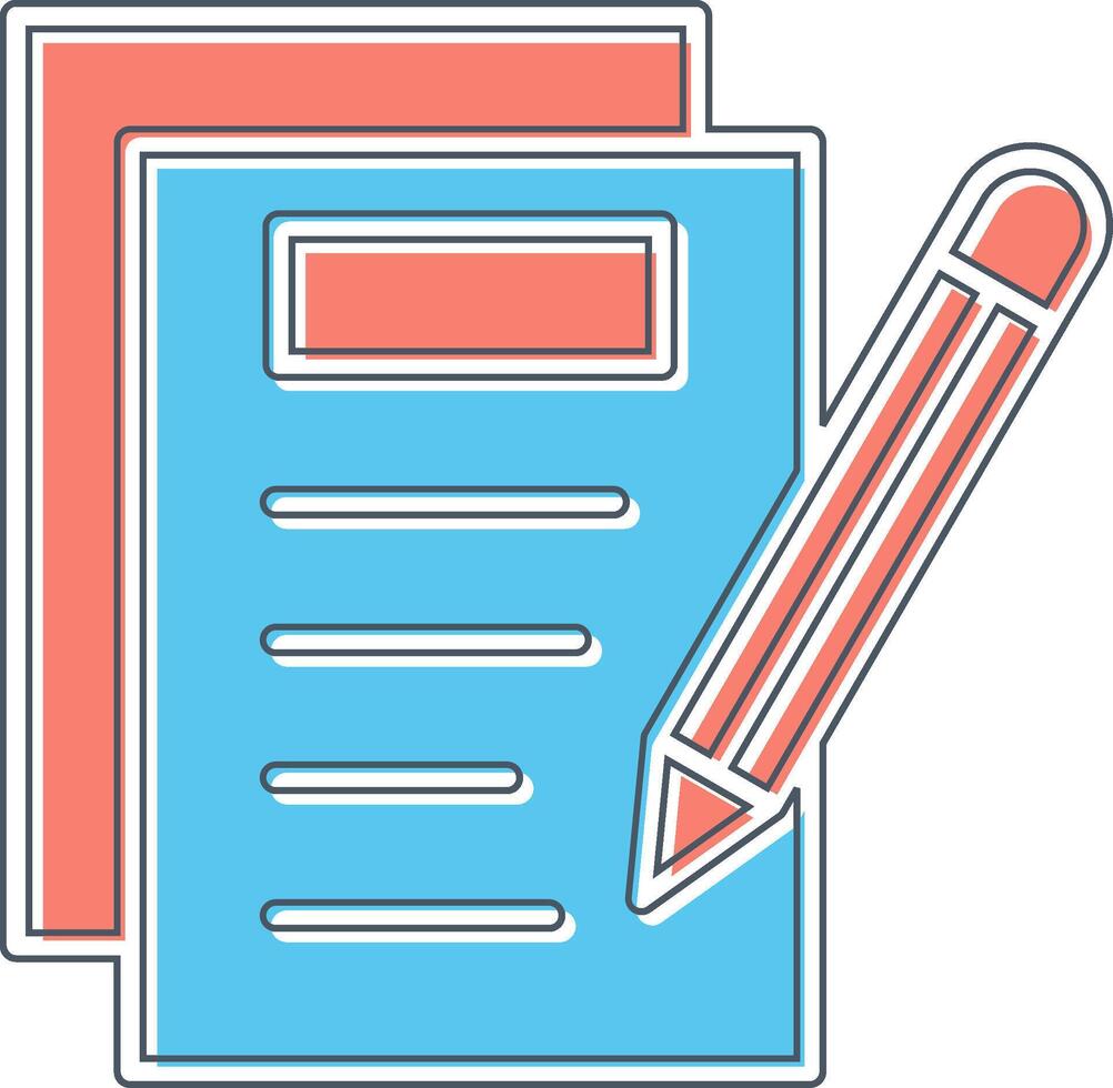 Notes Writing Vector Icon