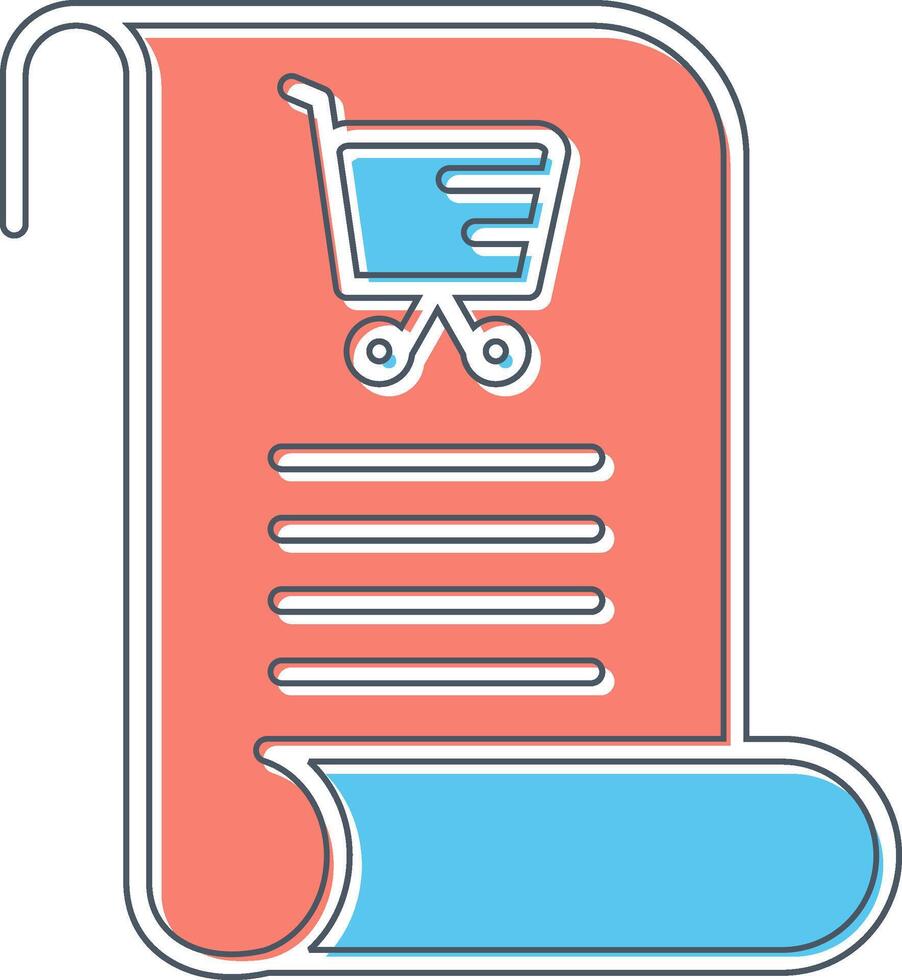 icono de vector de lista de compras