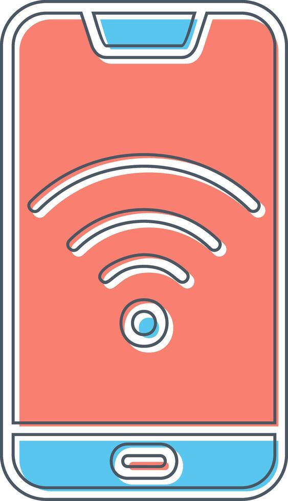 Smartphone Wifi Vector Icon
