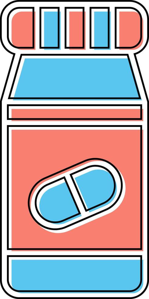 Pills Bottle Vector Icon