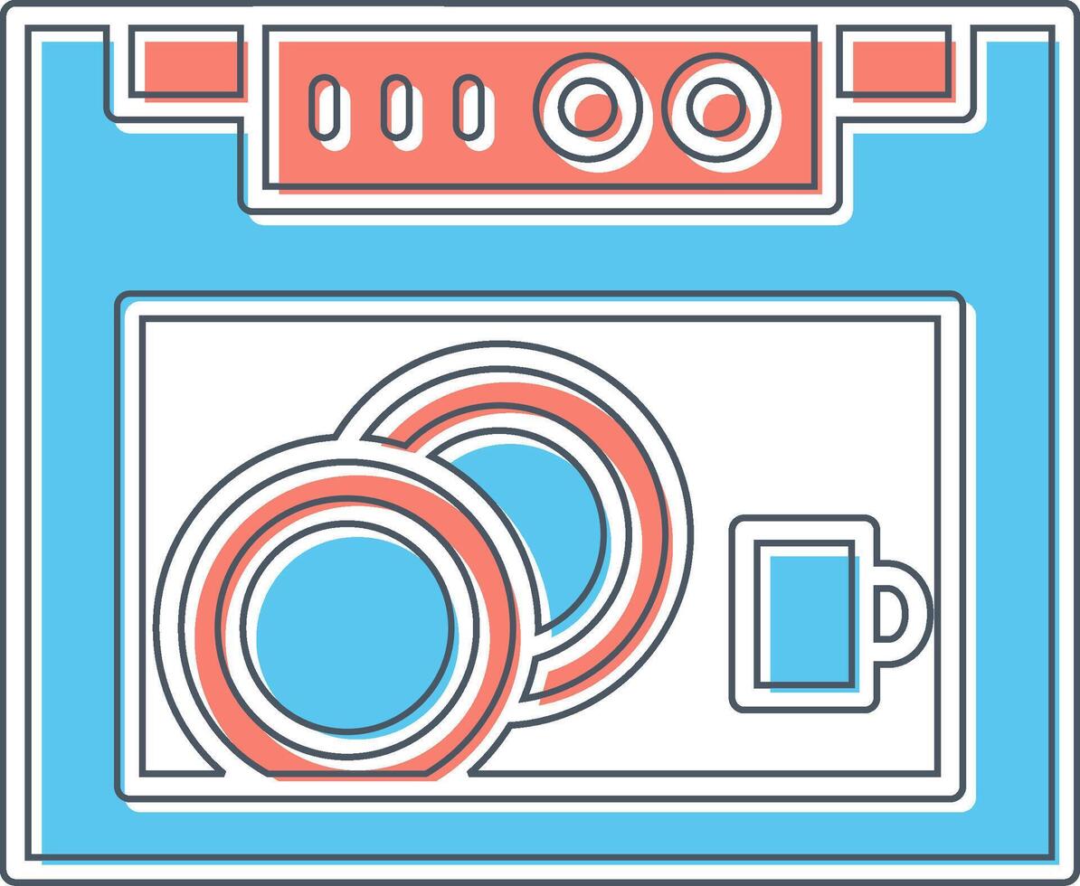 Dish Washer Vector Icon