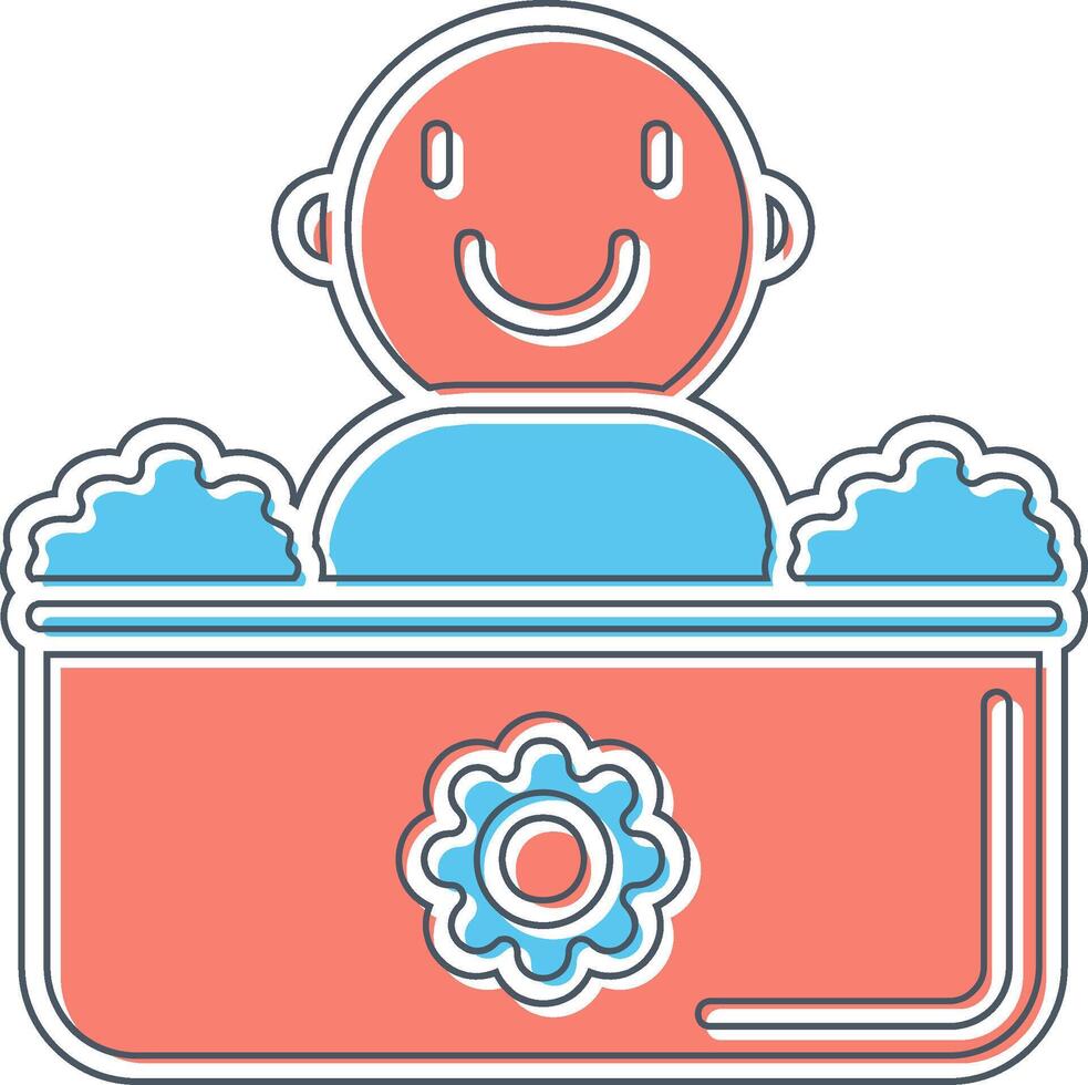 Baby Bath Vector Icon