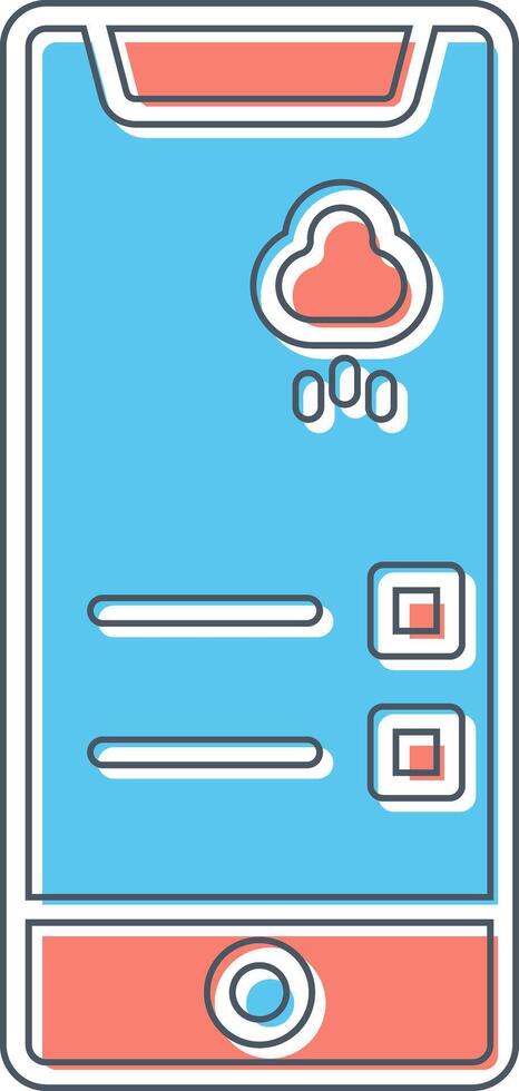 teléfono clima pronosticar vector icono