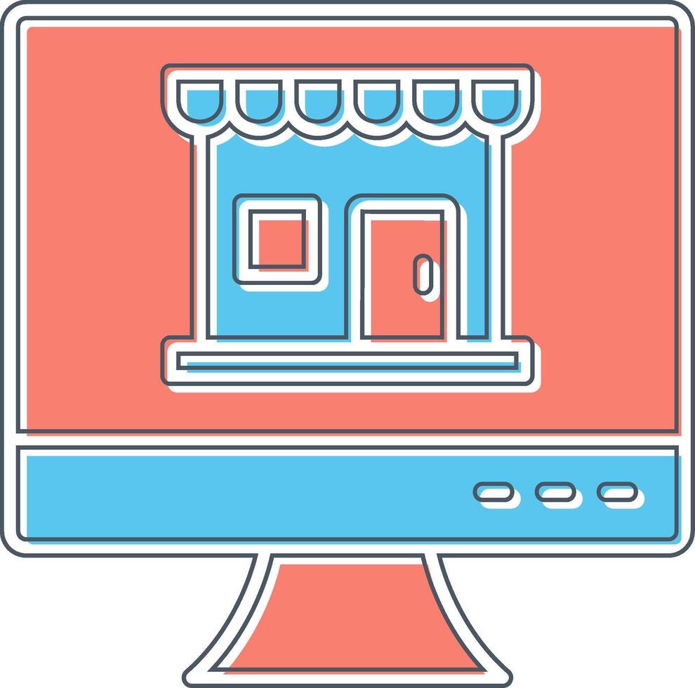 icono de vector de tienda online