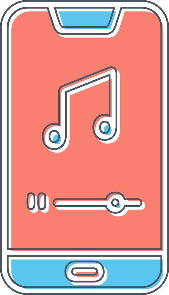 móvil música jugador vector icono