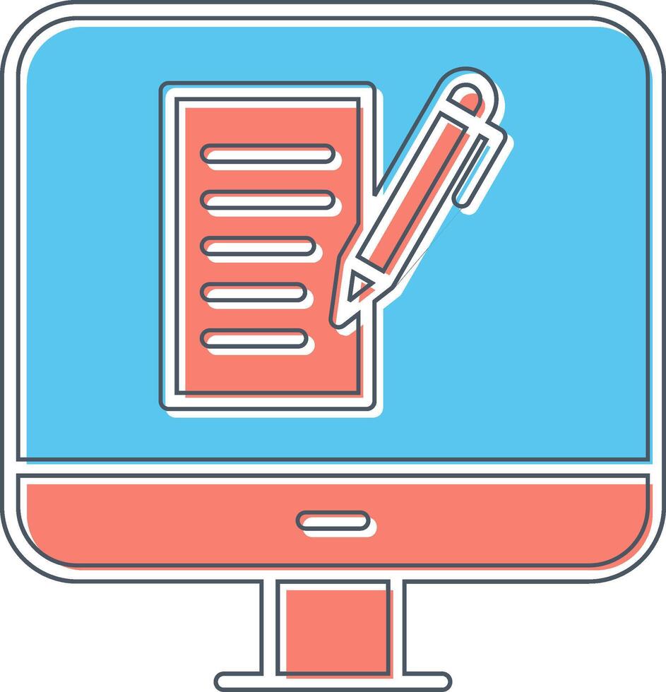 Computer Copywriting Vector Icon