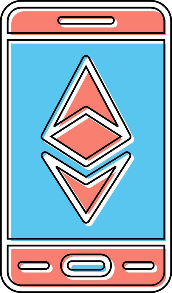 Ethereum Smartphone Vector Icon