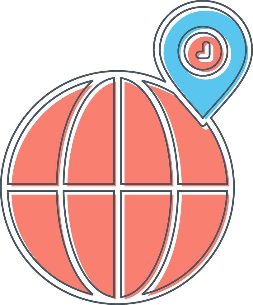 Globe Location Vector Icon