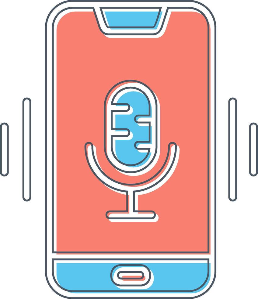 Mobile Voice Assistant Vector Icon